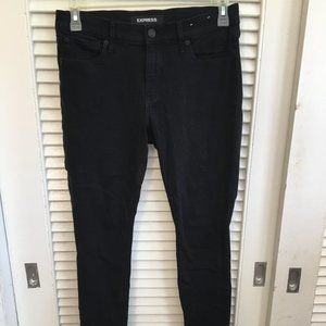 Express Mid Rise Black Legging Jeans